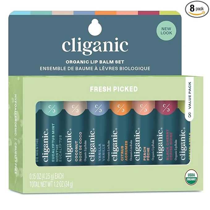 Clean Cliganic Organic Lip Balm Set Fast