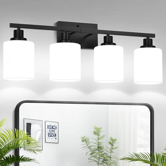 Selected MOKATNG 4-Light Bathroom Light Fixtures Vanity Light Contemporary