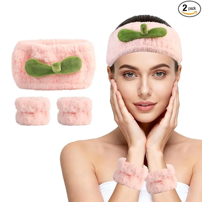 Stylish SIGHT Spa Headband for Washing Face Cute Wristband Hair Band Set for Natural