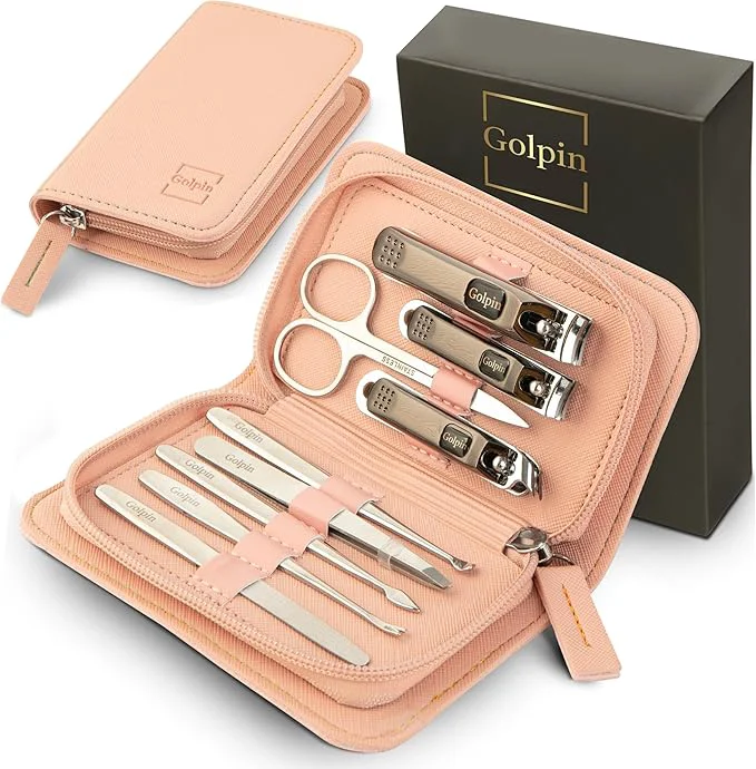 Next-Generation 9 Pcs Manicure Set for Women Men – Stainless Steel Manicure Pedicure Kit Modern