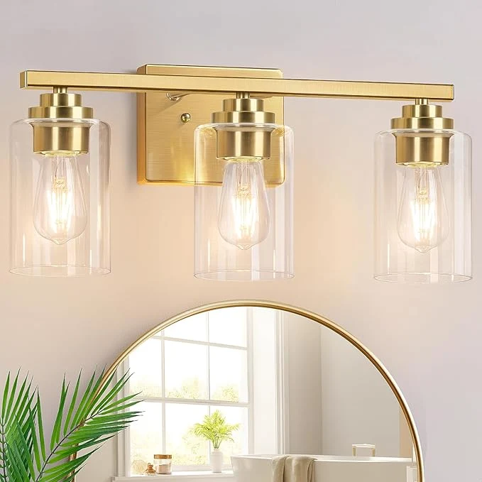 Flexible 3-Light Bathroom Light Fixtures Classic Wall Light Fixture Fine