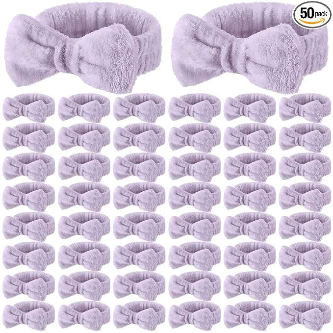 Soft 50 Pcs Spa Headband Bulk Spa Sleepover Party Supplies Premium Material