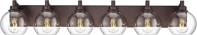 High-Quality Oil Rubbed Bronze Bathroom Light Fixtures 6-Light Bathroom Vanity Lights Over Traditional
