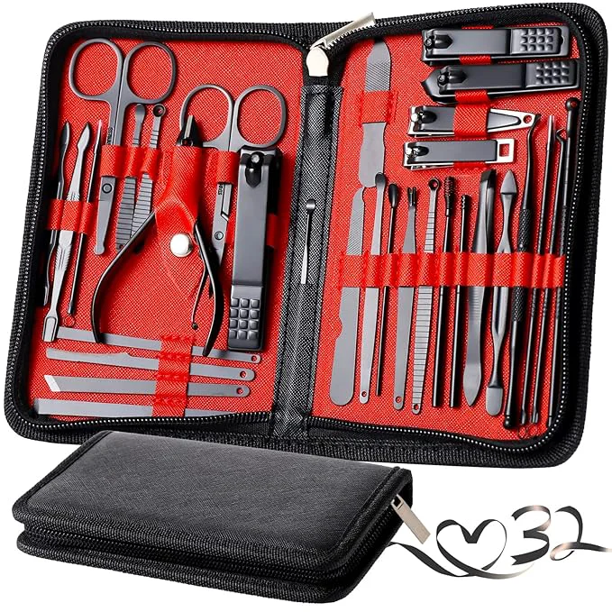 Lightweight Manicure Set Pedicure Kit Womens Nail Clippers Set 32 in 1 Professional Original Design