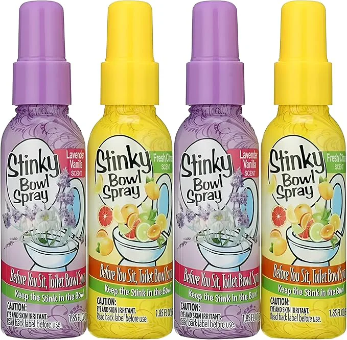 Specialty Set of 4 Stinky Bowl Spray 1.85oz Official