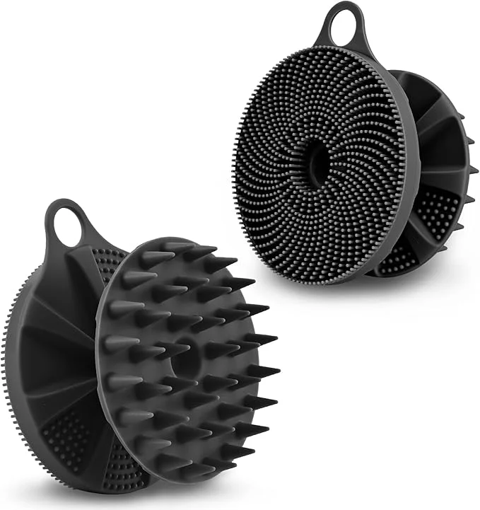 Quality INNERNEED 2-in-1 Silicone Body Scrubber and Scalp Massager Shampoo Brush Smart