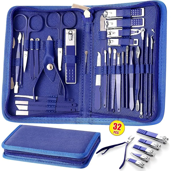 Artisan Manicure Set Pedicure Kit Womens Nail Clippers Set 32 in 1 Professional Clean