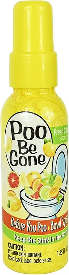 High-End Set of Poo Be Gone Toilet Spray 1.85oz Reusable