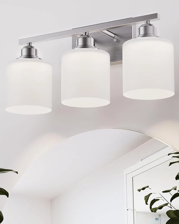 Specialty Sailstar Bathroom Light Fixtures Over Mirror 3-Light Vanity Lights Brushed Original