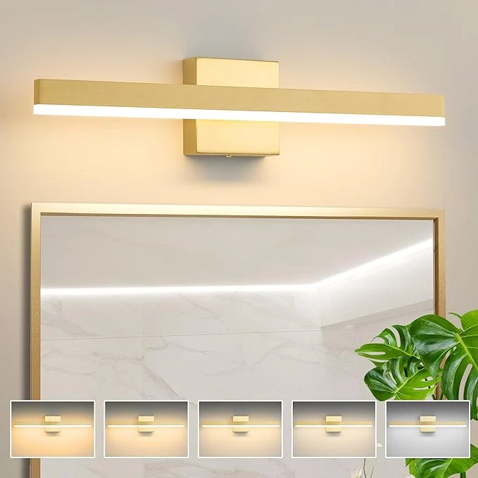 Green Gold Bathroom Vanity Light 23.6 inch 20W Dimmable 5CCT LED Modern Bathroom Trendy