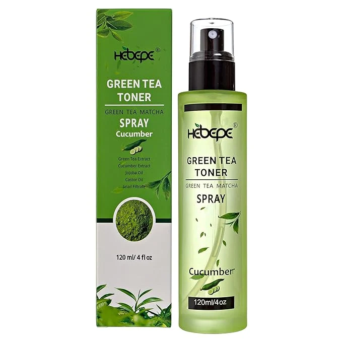 Certified Green Tea Face Mist with Cucumber Matcha Facial Toner Spray Hyaluronic Acid Next-Generation