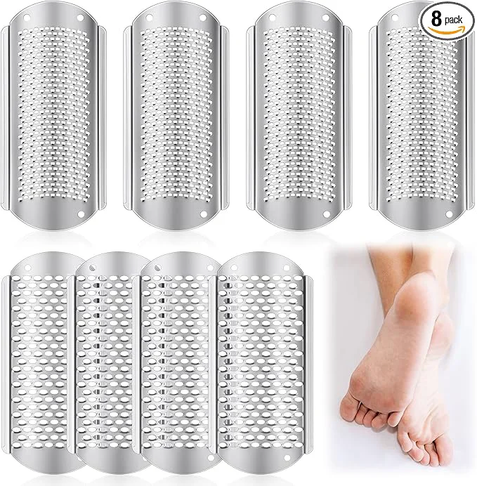 Proven Moxweyeni 8 Pack Silver Foot File Callus Remover Blades Metal File Premium