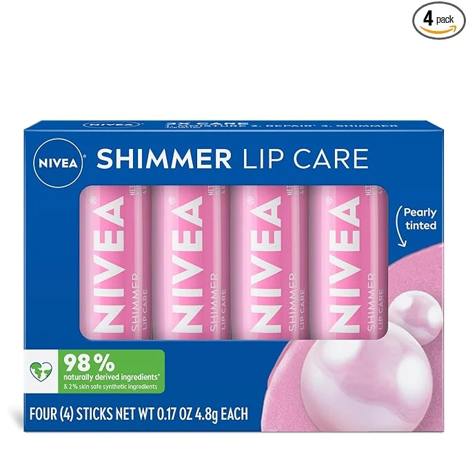Traditional NIVEA Shimmer Lip Care Shimmery Lip Balm Pack Professional