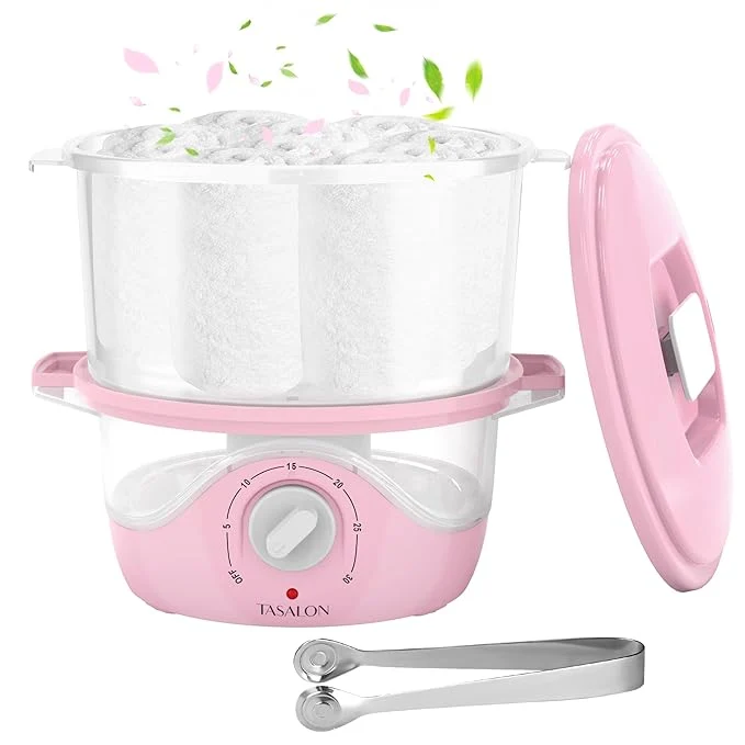 Contemporary TASALON Pink Hot Towel Steamer for Facials 5-Min Quick Heating Towel Warmer Pure