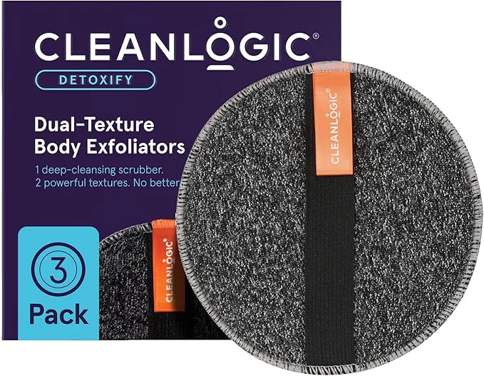 Sustainable Cleanlogic Detoxify Purifying Charcoal Infused Exfoliating Body Scrubber Premium