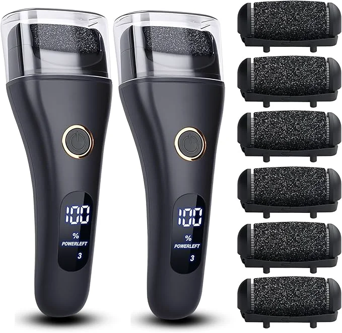 Sustainable 2 Pack Electric Foot File Callus Remover Fine