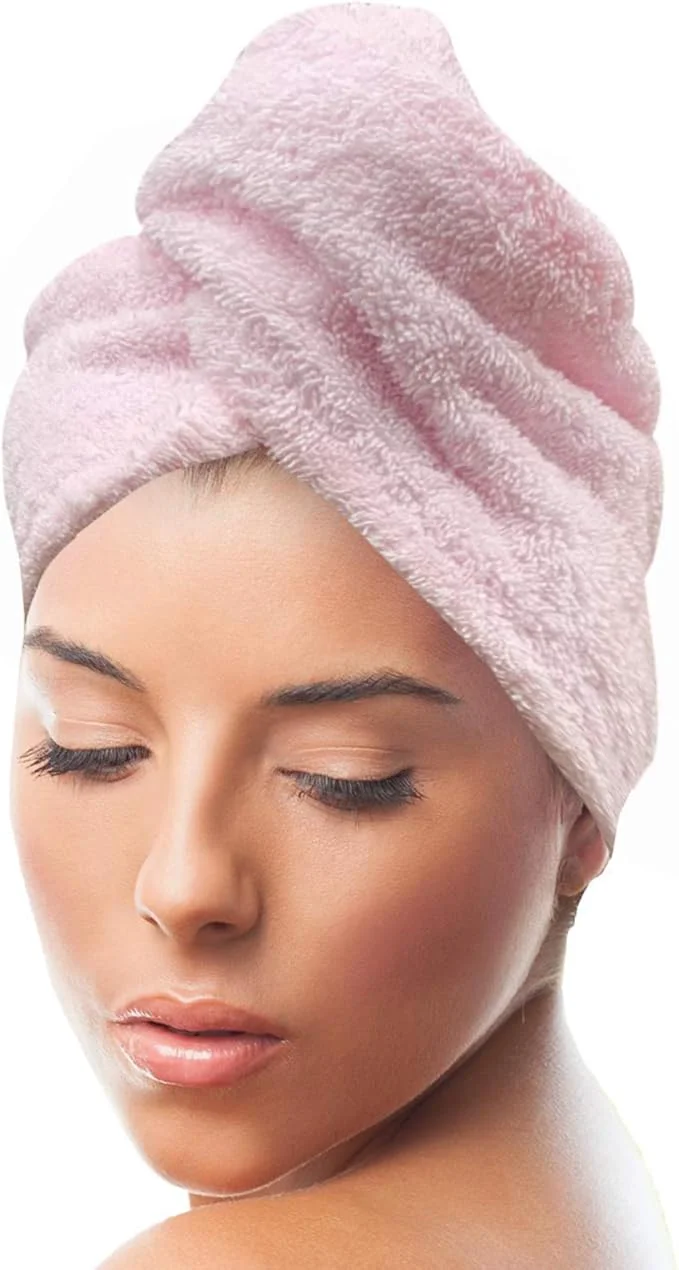 Reliable KEEPOZ Hair Towel Wrap Quick Dry Cotton Super Absorbent Turban Head Wrap Superior