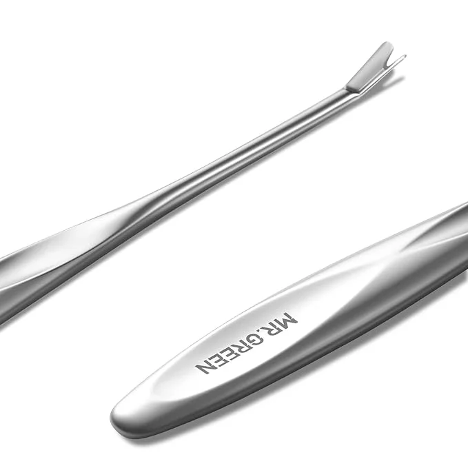 Functional MR.GREEN Cuticle Pusher Dead Skin Remover Stainless Steel Manicure Tools Detailed