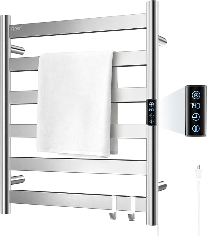 Specialty R FLORY Heated Towel Rack for Bathroom 6 Bar Wall Mounted Towel Warmer Rack Optimized