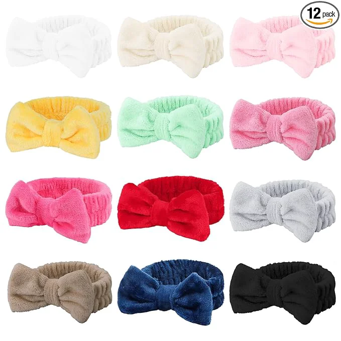 Premium Material Casoty 12 Pack Skincare Headband Superior