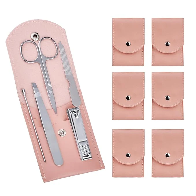 Relaxed 6 Sets Pack Travel Manicure Set Professional Nail Clipper Kit-5 Pieces Stylish