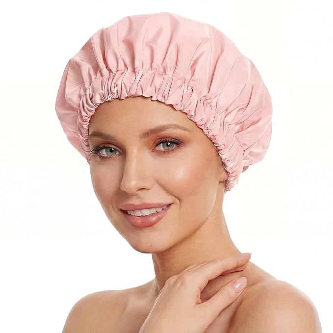 World-Class Reusable Shower Cap for Women Large Waterproof Shower Bonnet Proven