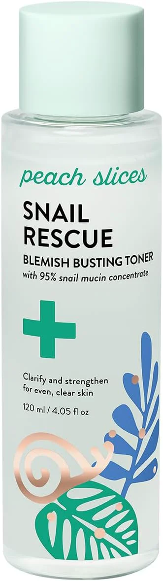 Exceptional Peach Slices - Snail Rescue Blemish Busting Toner - 95 Snail Mucin Concentrate Easy-to-Use