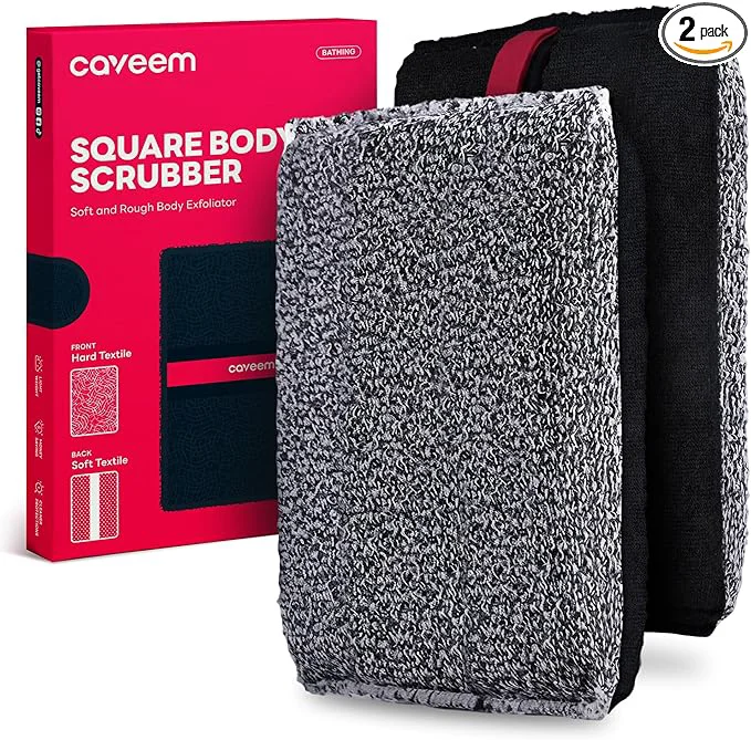 Official Caveem Exfoliating Body Scrubber Large Bath and Body Scrub Buffer Dual Reliable