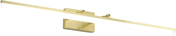 Smooth Aipsun Brushed Brass Vanity Light Fixtures 40inch Modern LED Bathroom Fixtures Fashionable