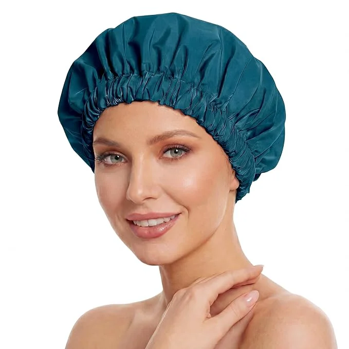 Smart Reusable Shower Cap for Women Large Waterproof Shower Bonnet Superior