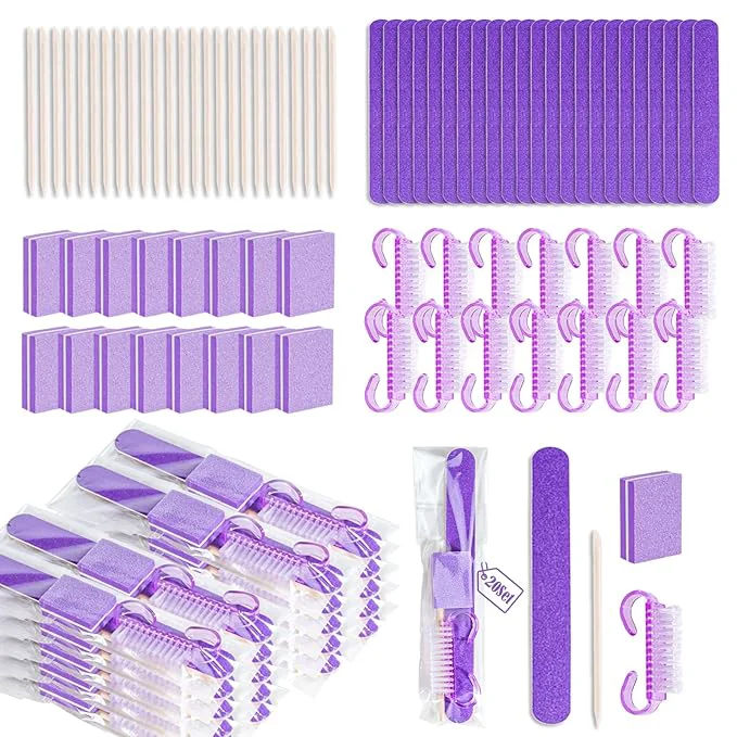 Optimized 20 Sets Disposable Manicure Kit Basics 4 Piece Nail Kit Superior