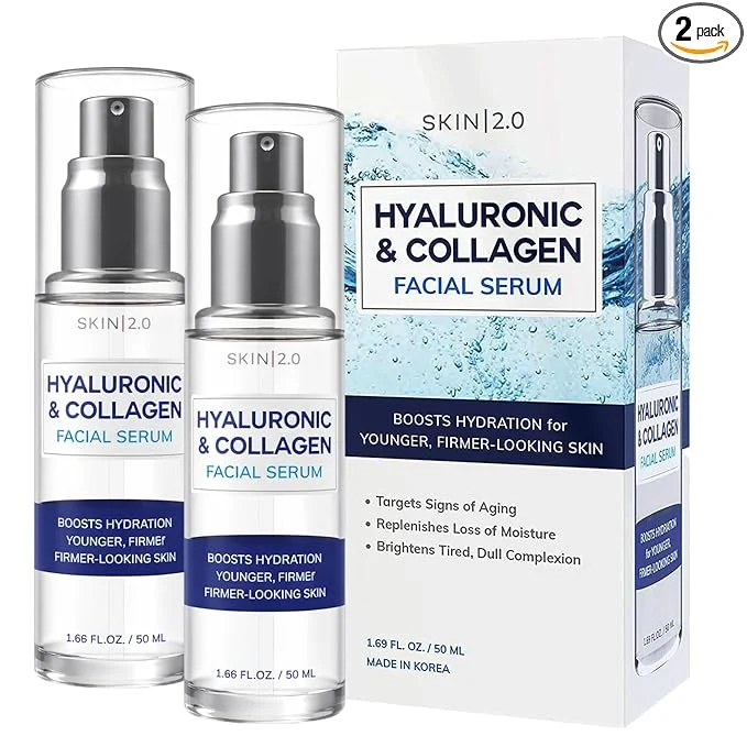 Powerful Skin 2.0 Hyaluronic Acid Collagen Face Serum Eco-Friendly
