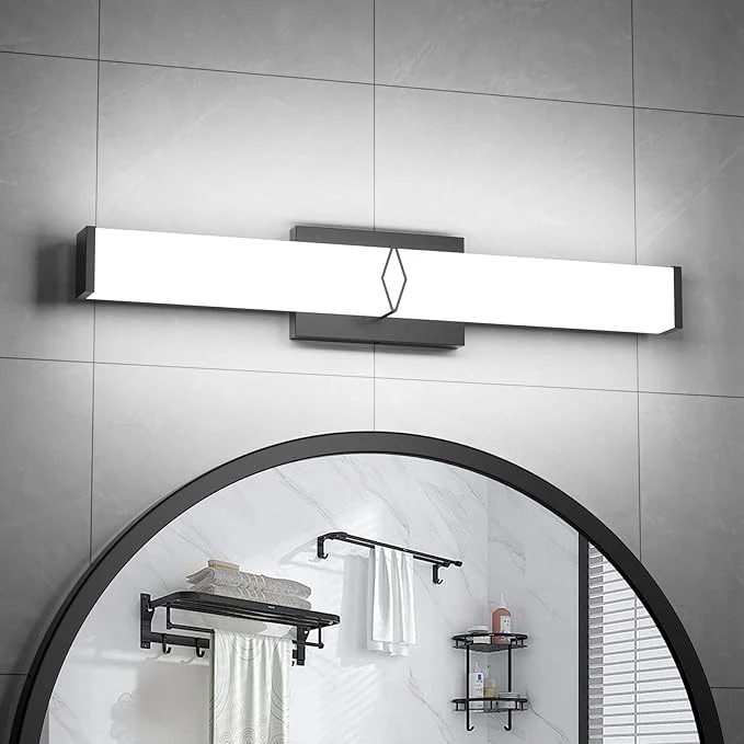 Crafted Modern Bathroom Light Fixtures 24inch Dimmable Bathroom Vanity Lights Over Outstanding