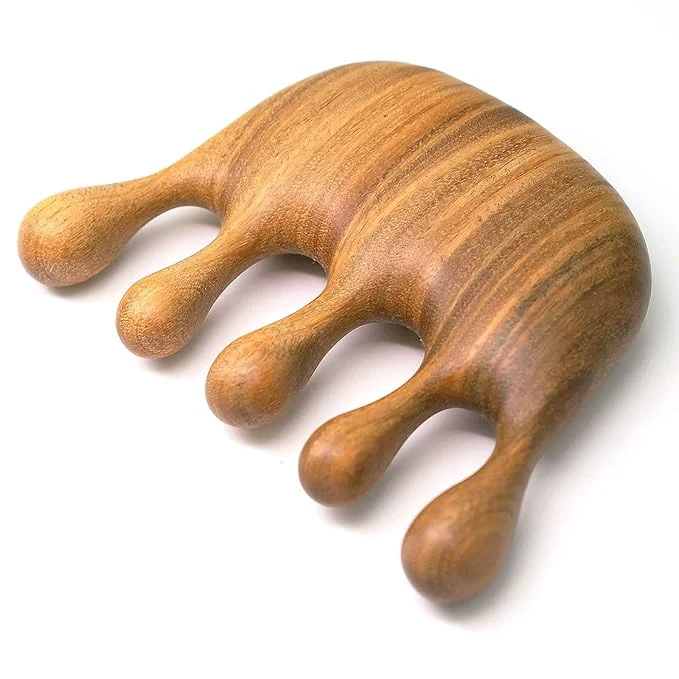 Premium Material Wooden Scalp Massager Comb Loc Comb Minimalist