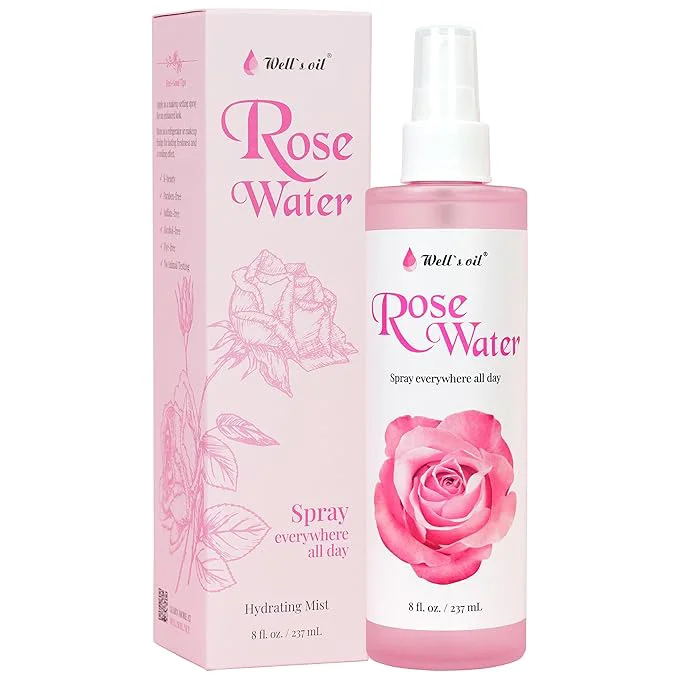 Environmentally Friendly Well's Oil Rosewater Face Hair Mist Spray Floral Rosewater Hydrosol Reliable