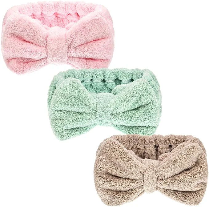 Carefully Designed 3 Pieces Towel Headbands for Women Makeup Headband for Washing Face Makeup Spa Practical