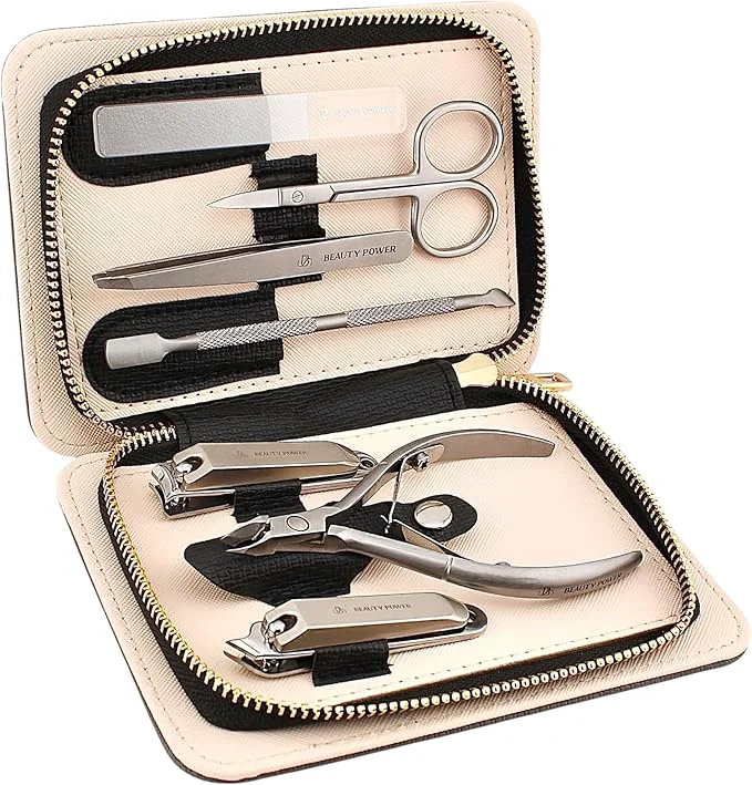 Genuine Beauty Power Manicure Pedicure Set 7-in-1 Stainless Steel Ultra Sharp Versatile