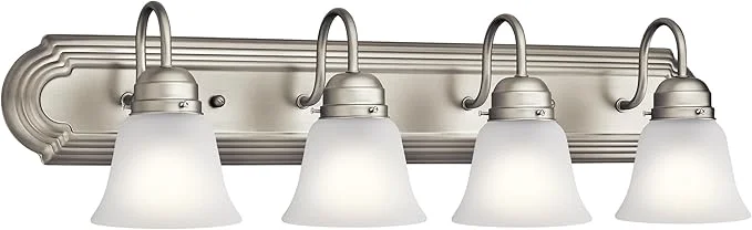 Smart Kichler 30 4-Light Vanity Bath Light in Brushed Nickel Modern Bathroom Light User-Friendly