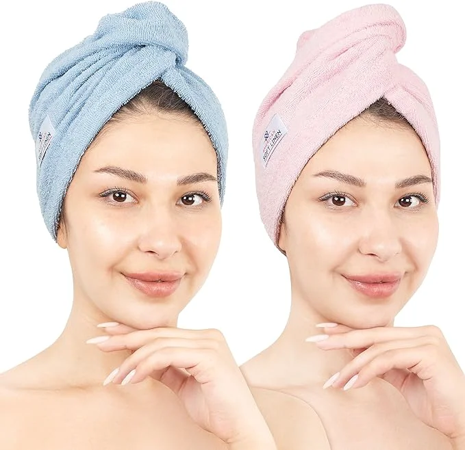 Contemporary American Soft Linen Cotton Hair Towels Durable