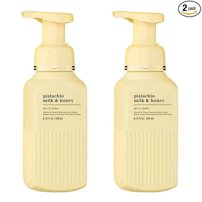 Healthy Bath Body Works Gentle Clean Foaming Hand Soap Pistachio Milk Honey Scent Unique