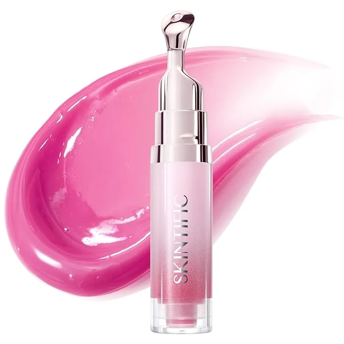 Official SKINTIFIC Peptide Brightening Lip Serum Hydrating Plumping Tinted Lip Gloss Professional