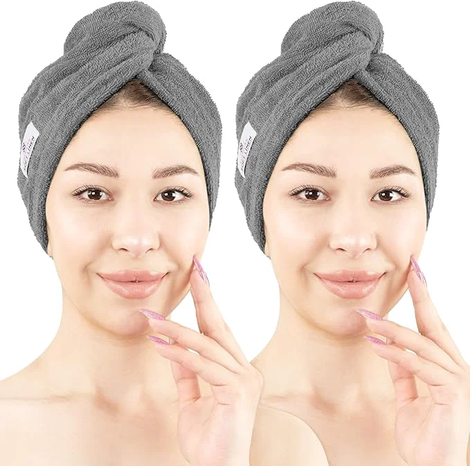 First-Class American Soft Linen Cotton Hair Towels Minimalist