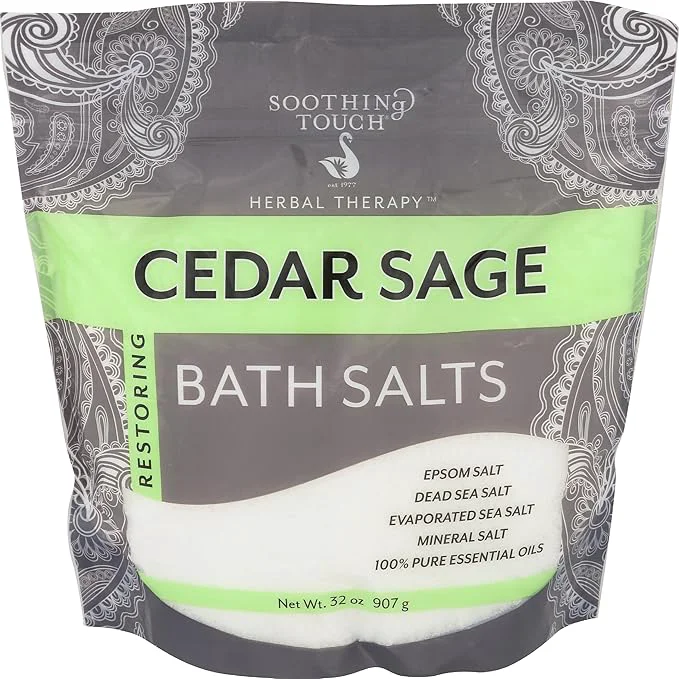 Flexible Soothing Touch Cedar Sage Restoring Bath Salts Pouch 32 Oz Pure