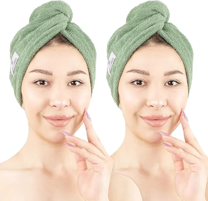 Reusable American Soft Linen Cotton Hair Towels Practical