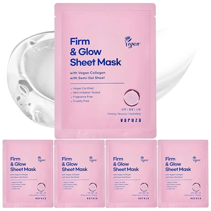 Advanced Firm Glow Sheet Mask with Vegan Collagen Semi-Gel Sheet Biodegradable Secure