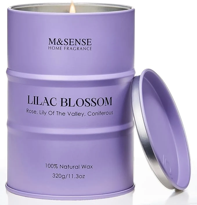 Smooth M SENSE Lilac Blossom Soy Candles Minimalist