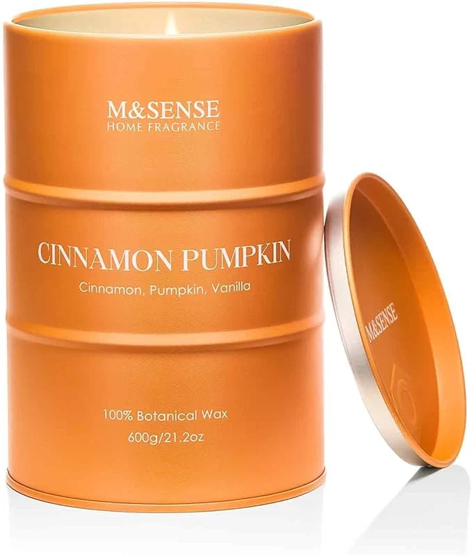 Exceptional M SENSE Cinnamon Pumpkin Scented Candles Large Christmas Soy Candles 21.2oz Original