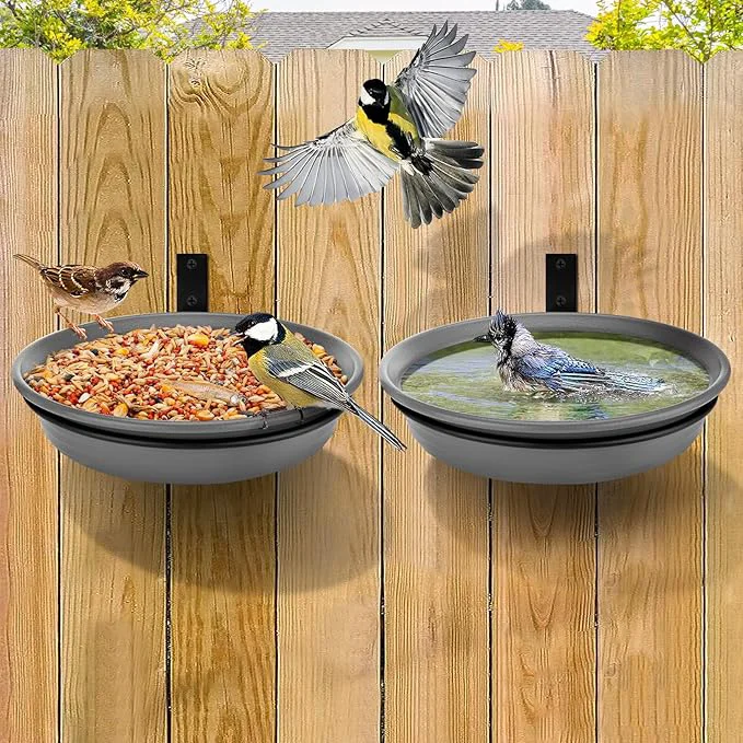 Casual Fence Bird Feeders Tray Prestigious