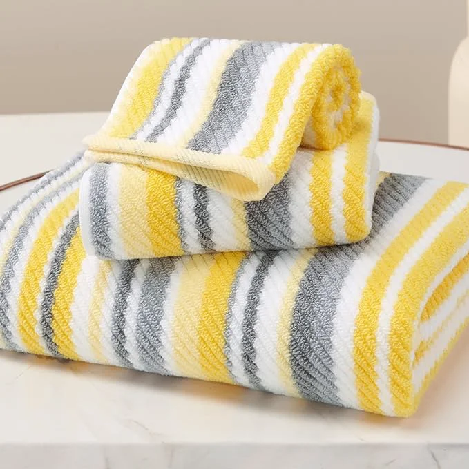 Relaxed Bath Towels with Hanging Loops Quick Dry Absorb Lightweight 1 Bath 28 x52 Clean