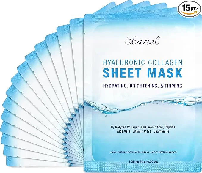 Convenient Ebanel 15 Pack Collagen Face Mask Proven